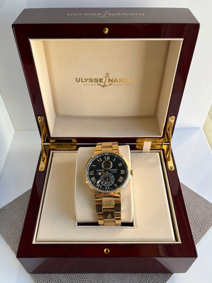 Ulysse Nardin Marine Chonometer 41mm 266-66-8/62 18k Rose Gold - Full Set