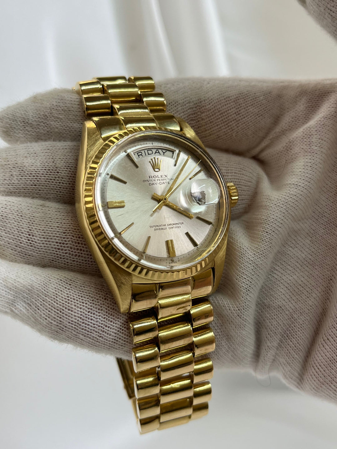 むぅ〜たん Rolex Day-Date 1803 36mm 18k Yellow Gold Brown Leather Strap