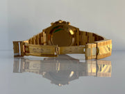 A look at the bracelet deployment and caseback, showcasing little to no wear.