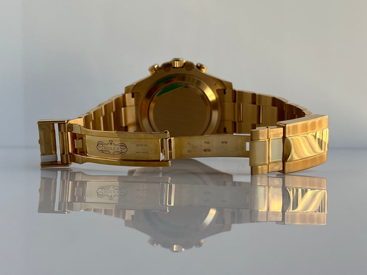 A look at the bracelet deployment and caseback, showcasing little to no wear.