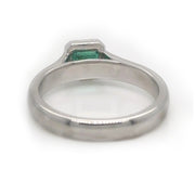 Emerald White Gold Bezel Ring