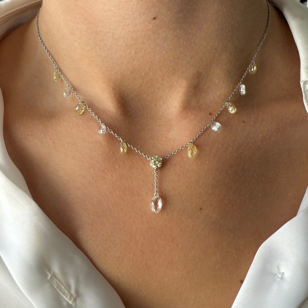 Diamond Briolette Necklace