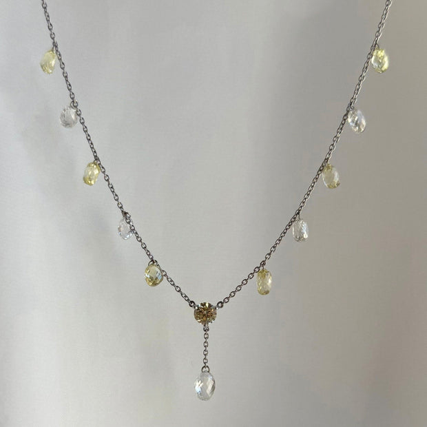 Diamond Briolette Necklace
