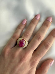 17.35 Cabochon Ruby Ring