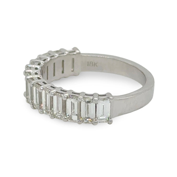 1.98 CTW Emerald Cut Diamond Half Eternity Band