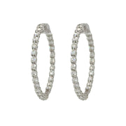 4.5 CTW Diamond Hoops in 18K White Gold