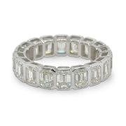 Emerald Cut Diamond Bezel Eternity Band