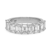 Emerald Cut Diamond Half Eternity Band