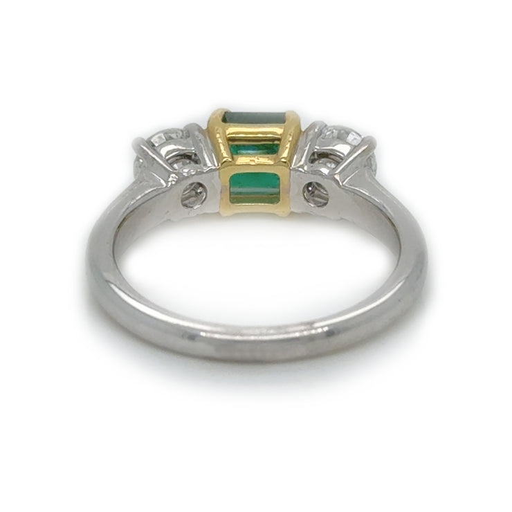 Emerald Cut Three Stone Ring