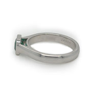 Emerald White Gold Bezel Ring