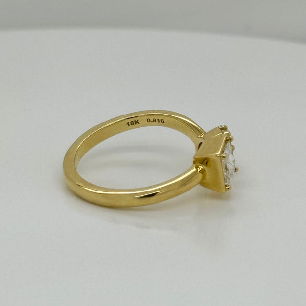 Marquise and Radiant Cut Diamond Bypass Ring