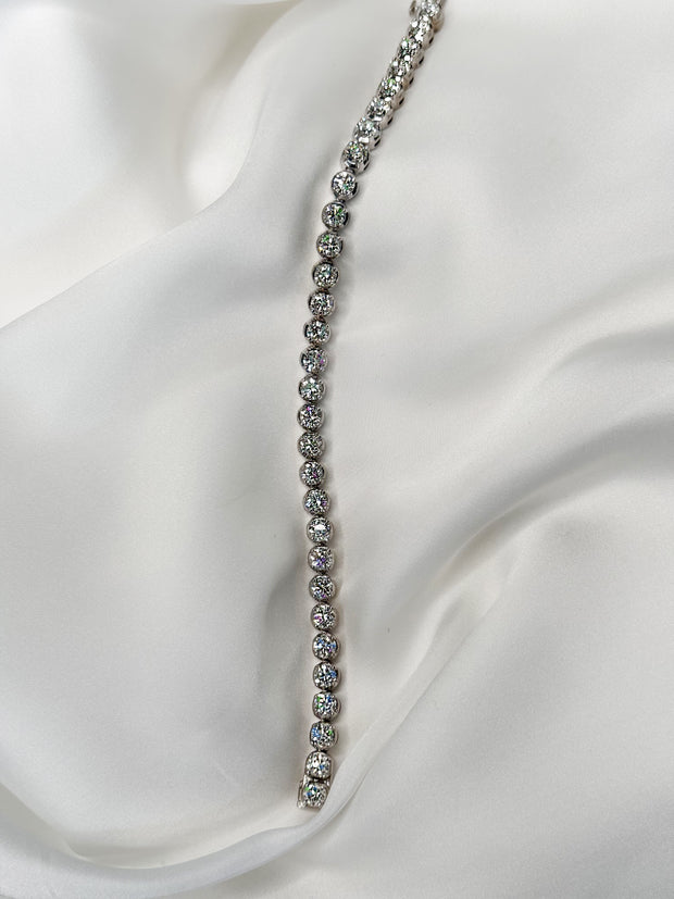 Round Brilliant Cut Diamond Tennis Bracelet