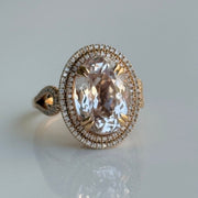 Morganite and Diamond Rose Gold Ring