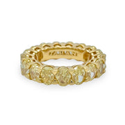 Fancy Yellow Diamond Oval Eternity Band
