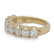 Oval Diamond Half Eternity Ring