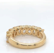 Oval Diamond Half Eternity Ring