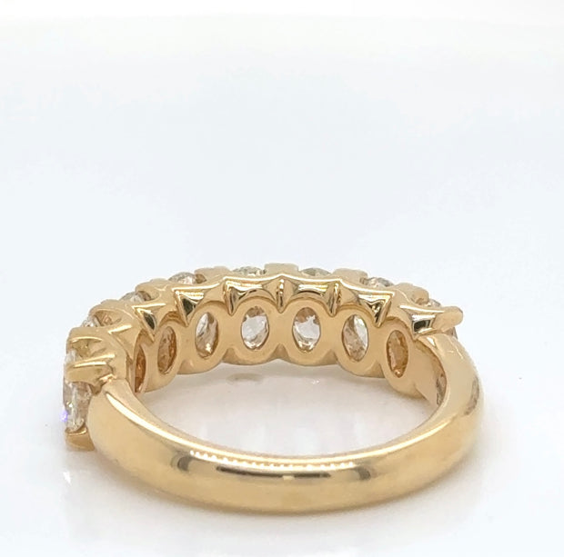 Oval Diamond Half Eternity Ring