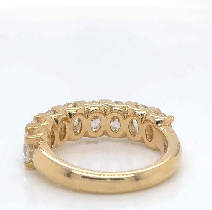 Oval Diamond Half Eternity Ring