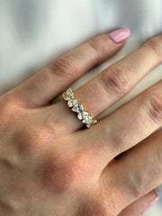 Pear Shaped Diamond Eternity Band