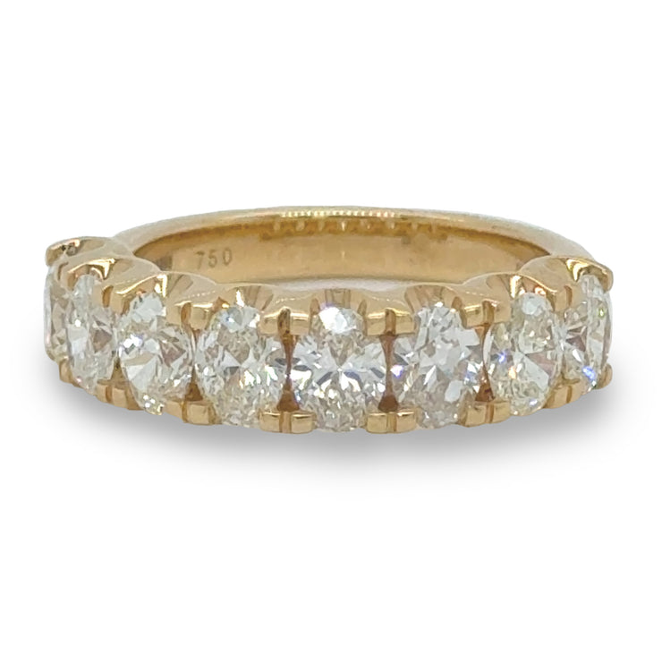 Oval Diamond Half Eternity Ring