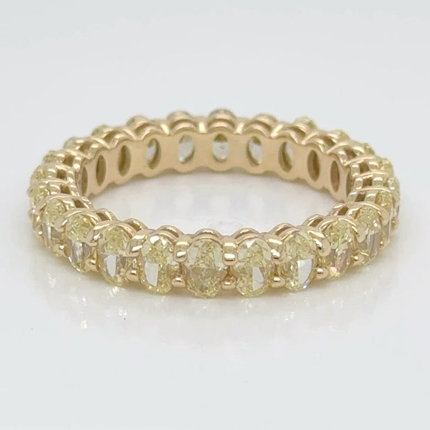 Oval Yellow Diamond Eternity Band