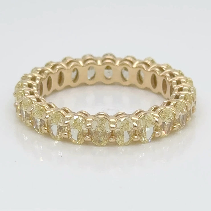 Oval Yellow Diamond Eternity Band