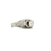 Side detailing reveals beautiful milgrain and etched details of the era.