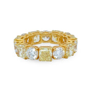Natural Fancy Yellow and White Diamond Ring