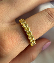 Oval Yellow Diamond Eternity Band