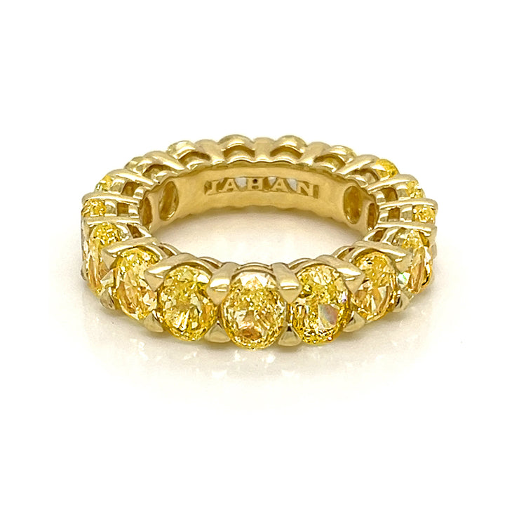 Fancy Yellow Diamond Oval Eternity Band