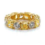 Natural Fancy Yellow and White Diamond Ring