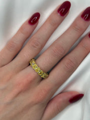 Fancy Yellow Diamond Oval Eternity Band