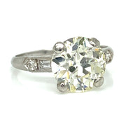 Art Deco 2.71 ct Old European Cut Diamond Ring set in Platinum