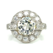 Antique 1.20 ct Round Brilliant Diamond Engagement Ring set in Platinum