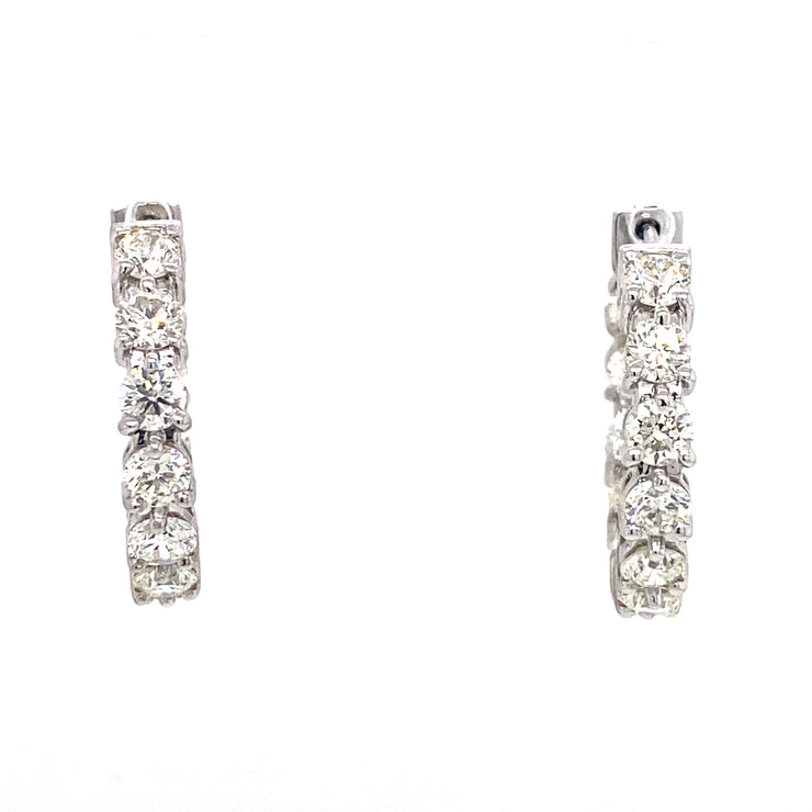5.14 ctw Round Brilliant Diamond Inside Out Hoop Earrings