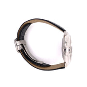 Shown from the side you can get a feel for the thickness of strap and watch.