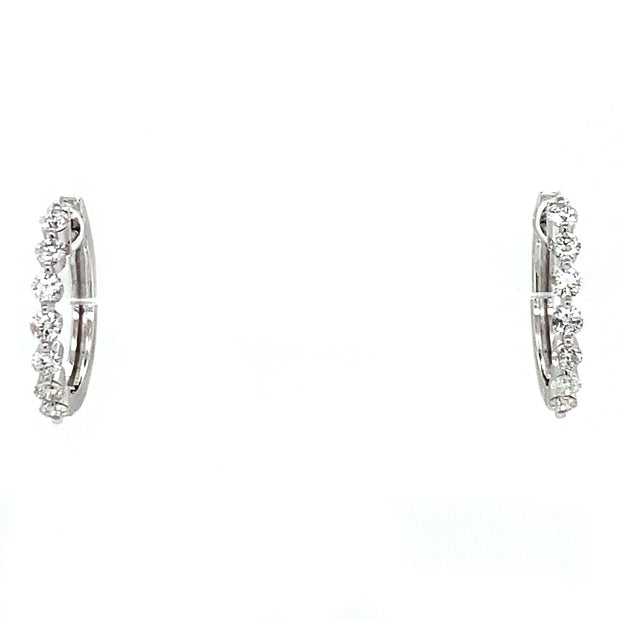 Diamond mini hoops.