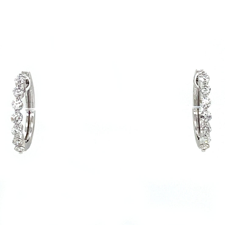 Diamond mini hoops.
