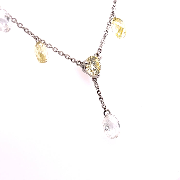 Diamond Briolette Necklace