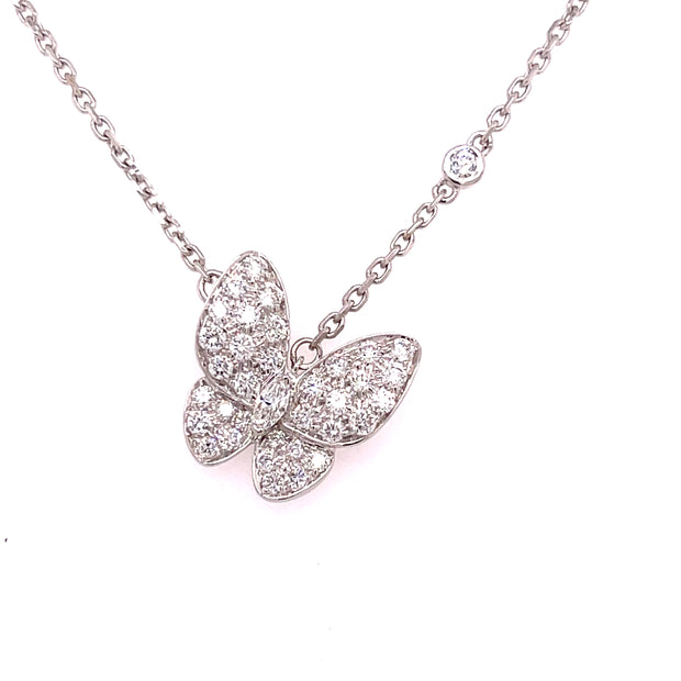 Diamond butterfly pendant.