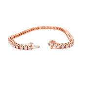 Rose Gold Diamond Tennis Bracelet 4.50 CTW