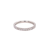 0.54ctw round brilliant cut diamonds for brilliant sparkle.