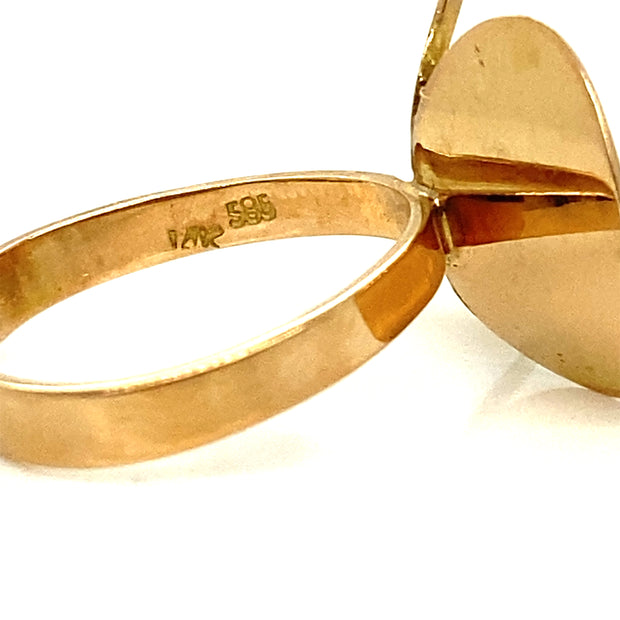 Hallmarked “585” and “14K”; total weight 5.5 grams.