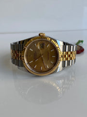 Rolex Datejust Two Tone Champagne Stick Dial 36 mm