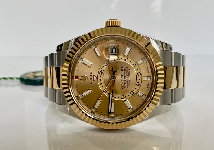 Rolex Sky-Dweller Oyster Perpetual Two Tone Yellow Gold & Stainless Steel