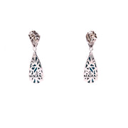 6.00 CTW Turquoise and 0.20 CTW Diamond Earrings Set in 18 KWG