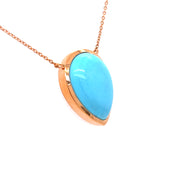 Shown here the pendant at an angled view showcasing the attatched chain.