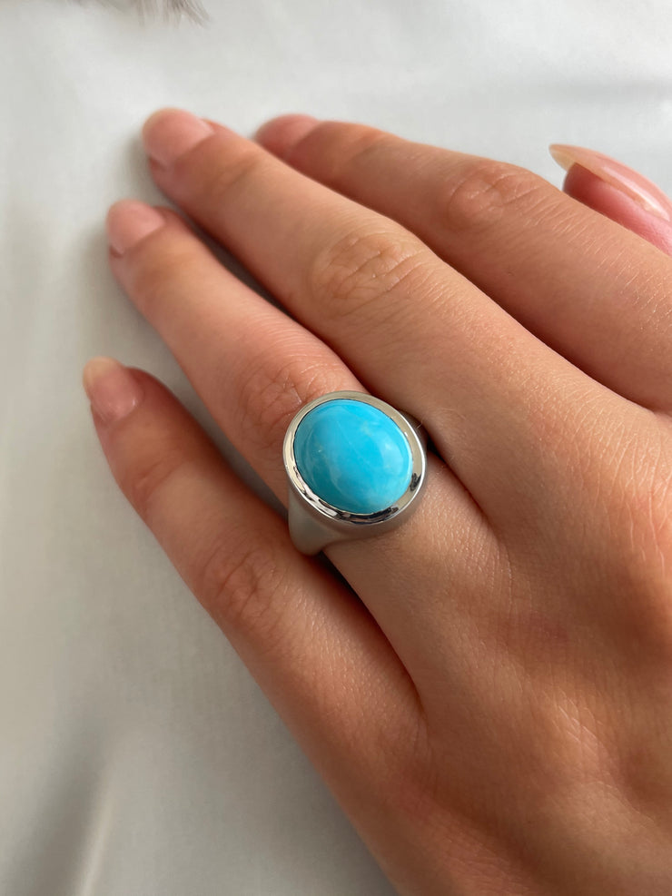 18k white gold Sleeping Beauty Turquoise ring – Jahan Diamond Imports