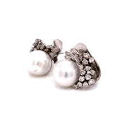 Mother of Pearl Diamond Earrings