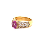0.96 carats total weight of round brilliant cut diamonds for radiant sparkle.